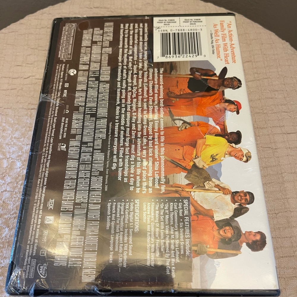 ⭐️ Holes Walt Disney Widescreen DVD Movie New Sealed 2003 Release Home Theater - Picture 3 of 3